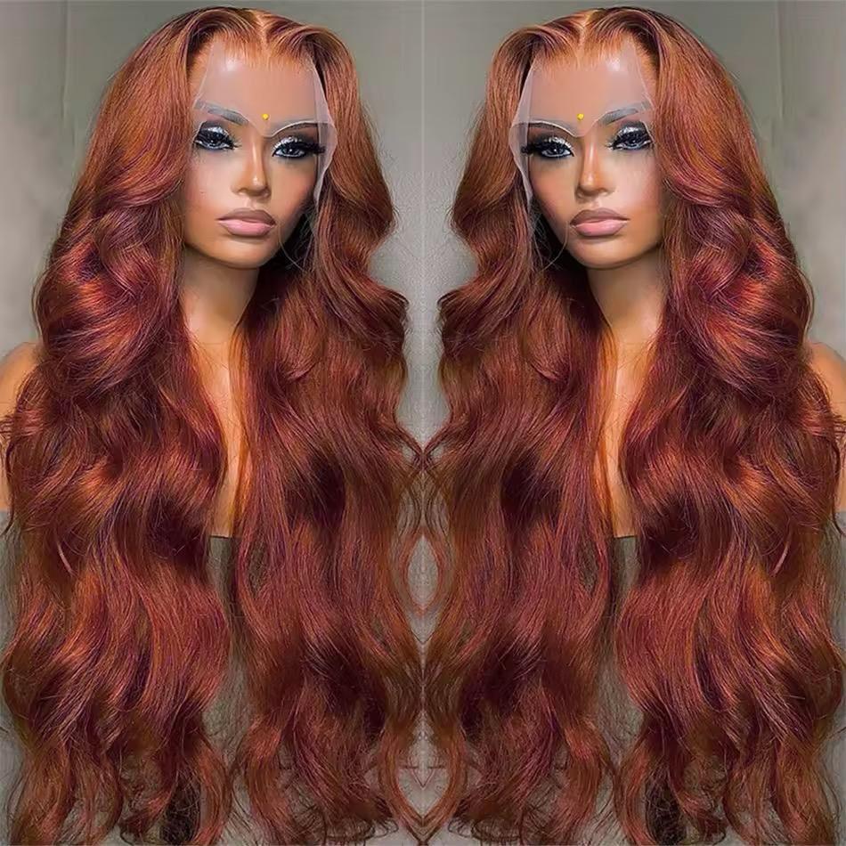 Burgundy Red Straight Lace Front Wig