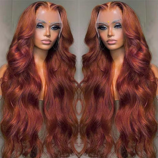 Burgundy Red Straight Lace Front Wig