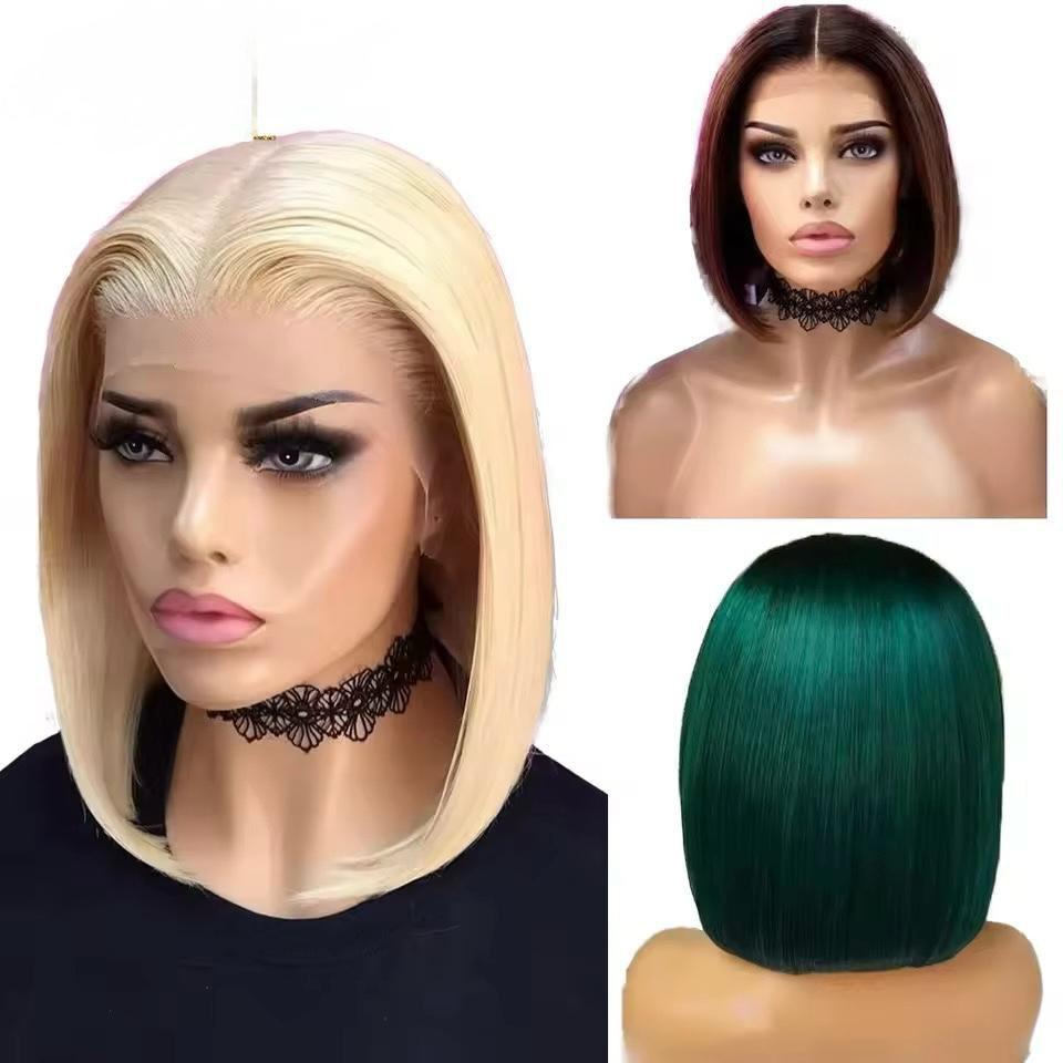 Colored Straight Bob Lace Front Wig
